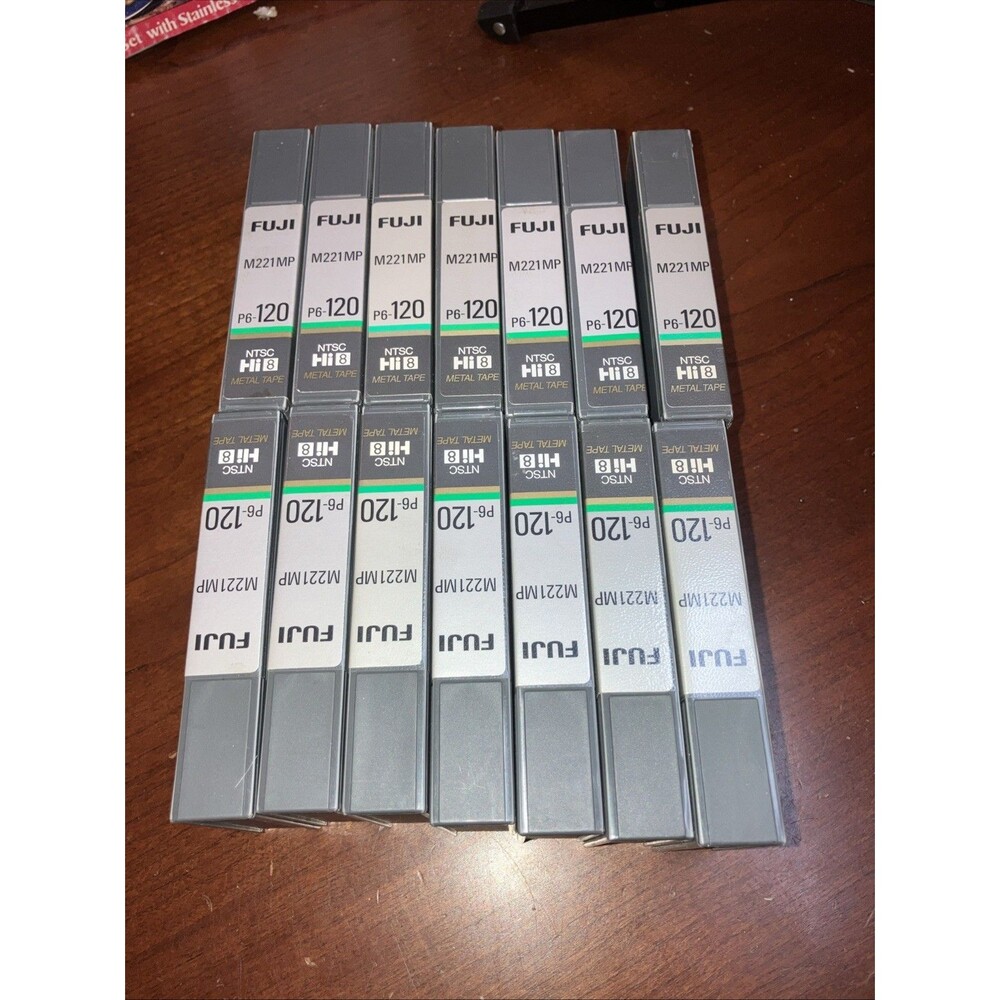 NEW Lot Of 14 Fuji P6-120 Professional Grade Hi8 Metal Video Tape Double Coating